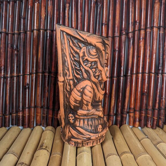 Frankie's Tiki Room Blood Orange Surf Dragon Tiki Mug Swizzles Big Toe Tiki Farm - Picture 8 of 11